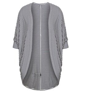 Zim & Zoe Lounge‎ Women Striped Open Front Cardigan Kimono Oversized Size 14